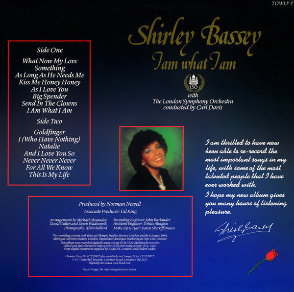 Shirley Bassey - I Am What I Am (Vinyl, LP, Album, Stereo) Very Good Plus (VG+) / Very Good Plus (VG+)