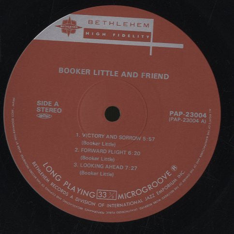 Booker Little - Booker Little And Friend* (Vinyl, LP, Album, Reissue, Stereo) Very Good Plus (VG+) / Very Good Plus (VG+)