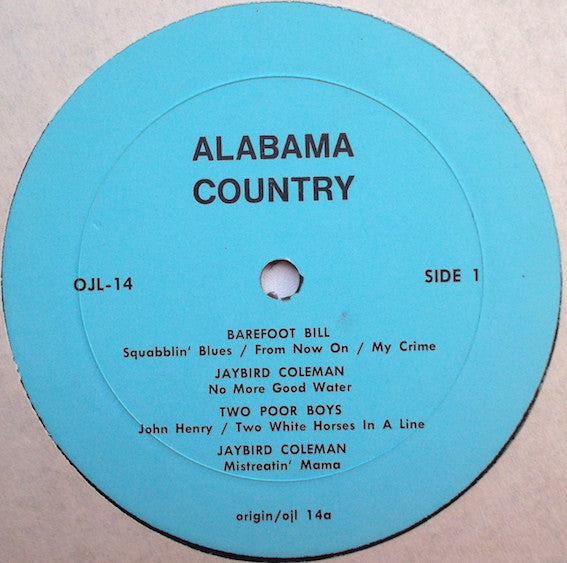 Various - Alabama Country 1927/31 (Vinyl, LP, Compilation) Very Good Plus (VG+) / Good Plus (G+)