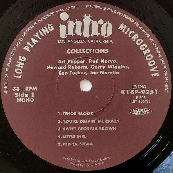 Red Norvo - Collections (Vinyl, LP, Album, Reissue, Mono) Very Good Plus (VG+) / Very Good Plus (VG+)