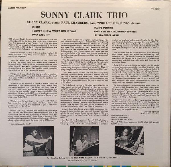 Sonny Clark Trio - Sonny Clark Trio (Vinyl, LP, Album, Reissue, Ste...