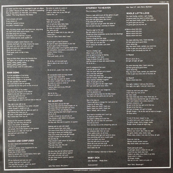 Led Zeppelin - The Soundtrack From The Film The Song Remains The Same (2xVinyl, LP, Album) Very Good Plus (VG+) / Very Good Plus (VG+)