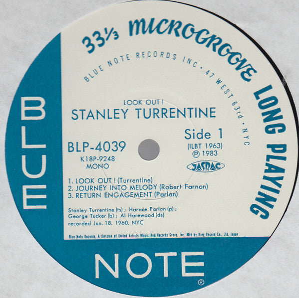 Stanley Turrentine - Look Out! (Vinyl, LP, Album, Limited Edition, Reissue, Mono) Near Mint (NM or M-) / Very Good (VG)