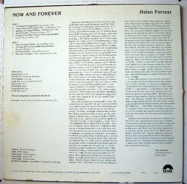Helen Forrest - Now And Forever (Vinyl, LP, Album) Very Good Plus (VG+) / Very Good Plus (VG+)