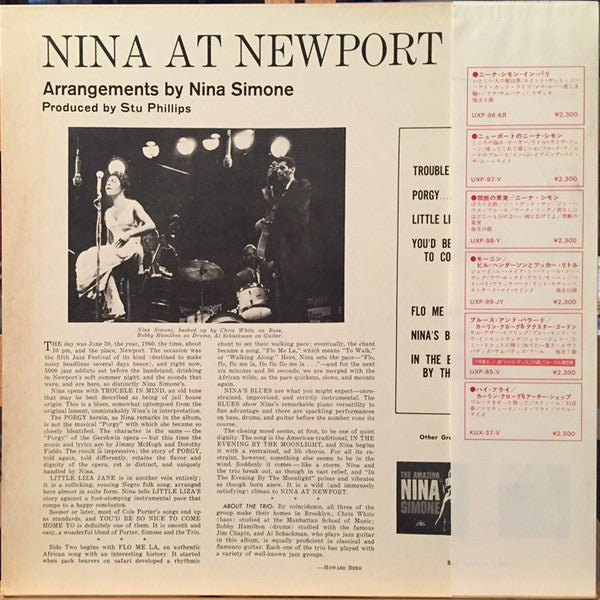 Nina Simone - Nina At Newport (Vinyl, LP, Album, Reissue, Stereo) Good Plus (G+) / Good Plus (G+)