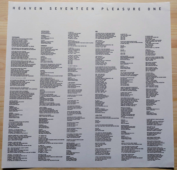 Heaven 17 - Pleasure One (Vinyl, LP, Album) Near Mint (NM or M-) / Very Good Plus (VG+)