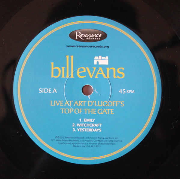Bill Evans - Live At Art D'Lugoff's Top Of The Gate (3xVinyl, Box Set, 12", 45 RPM, Album, Limited Edition, Numbered) Very Good (VG) / Very Good Plus (VG+)