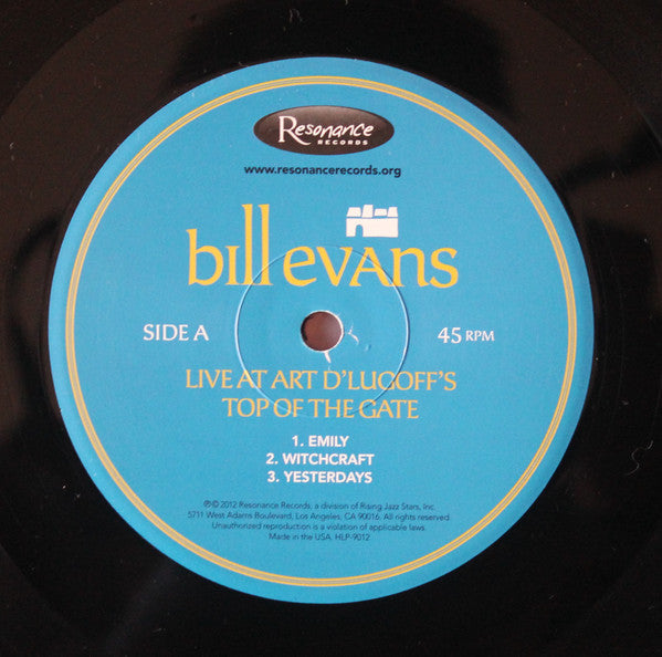 Bill Evans - Live At Art D'Lugoff's Top Of The Gate (3xVinyl, Box Set, 12", 45 RPM, Album, Limited Edition, Numbered) Very Good Plus (VG+) / Very Good Plus (VG+)