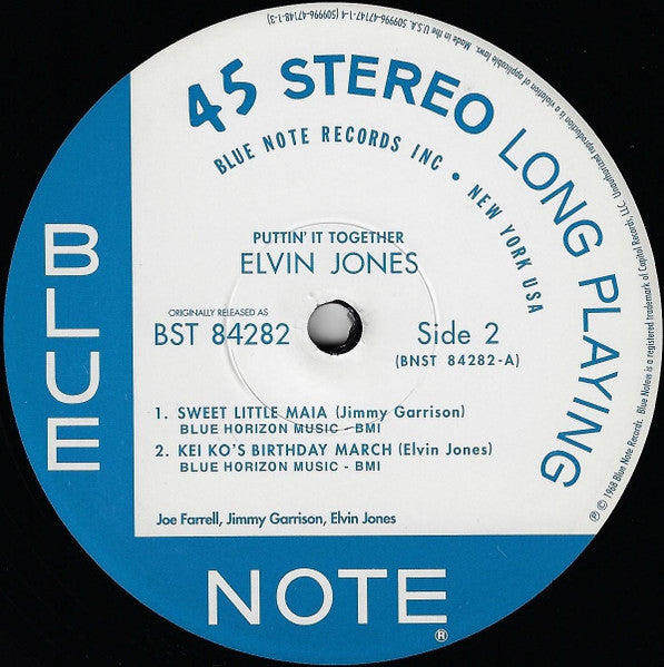 The New Elvin Jones Trio - Puttin' It Together (2xVinyl, 12", 45 RPM, Album, Limited Edition, Reissue, Remastered, Stereo) Very Good (VG) / Near Mint (NM or M-)