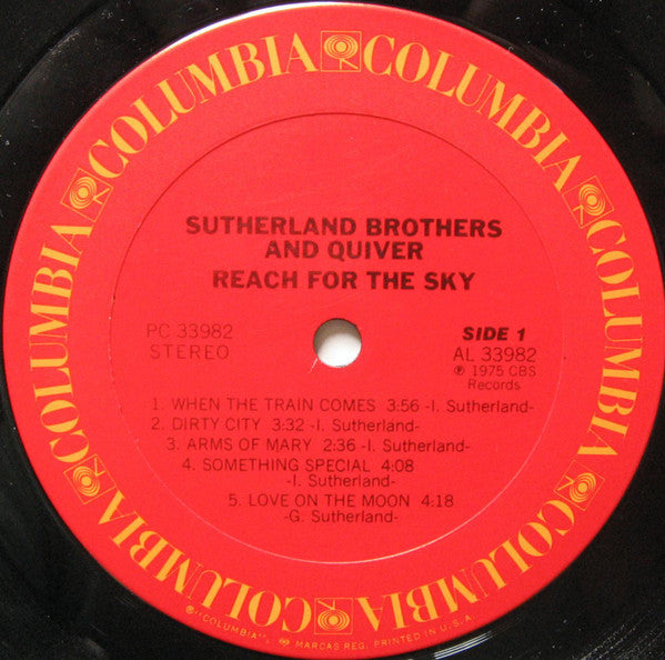 Sutherland Brothers - Reach For The Sky (Vinyl, LP, Album, Stereo) Very Good (VG) / Very Good (VG)