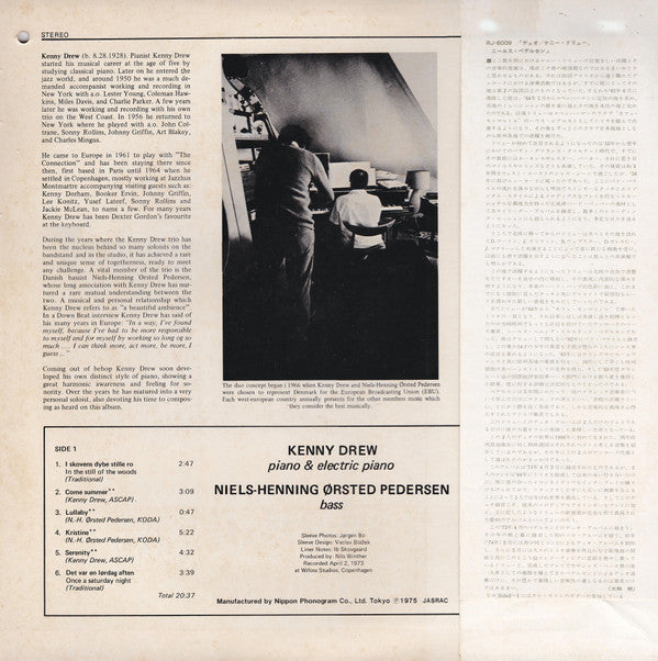 Kenny Drew - Duo (Vinyl, LP, Album, Reissue, Stereo)