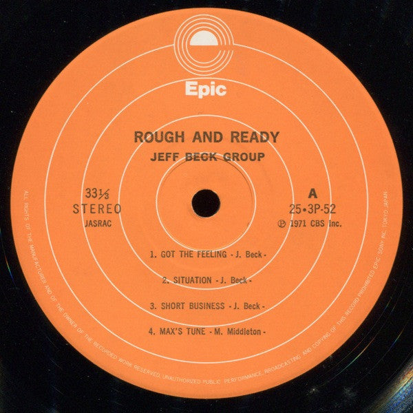 Jeff Beck Group - Rough And Ready (Vinyl, LP, Album, Reissue) Very Good Plus (VG+) / Very Good Plus (VG+)