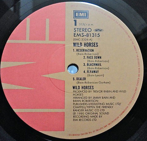Wild Horses - The First Album (Vinyl, LP, Album) Very Good Plus (VG+) / Very Good Plus (VG+)