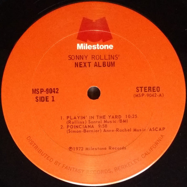 Sonny Rollins - Next Album (Vinyl, LP, Album, Reissue, Stereo)