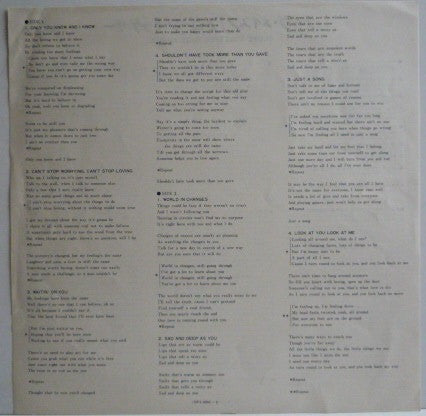 Dave Mason - Alone Together (Vinyl, LP, Album) Very Good Plus (VG+) / Very Good Plus (VG+)