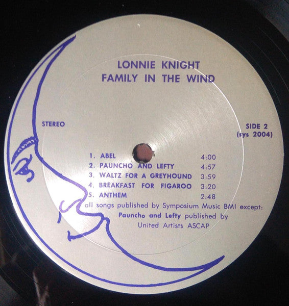 Lonnie Knight - Family In The Wind (Vinyl, LP, Album) Very Good (VG) / Very Good (VG)