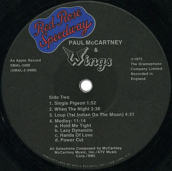 Wings (2) - Red Rose Speedway (Vinyl, LP, Album, Reissue) Very Good (VG) / Good (G)