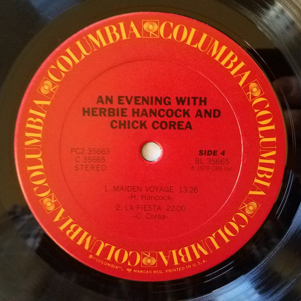 Herbie Hancock - An Evening With Herbie Hancock & Chick Corea In Concert 1978 (2xVinyl, LP, Album) Very Good (VG) / Very Good (VG)