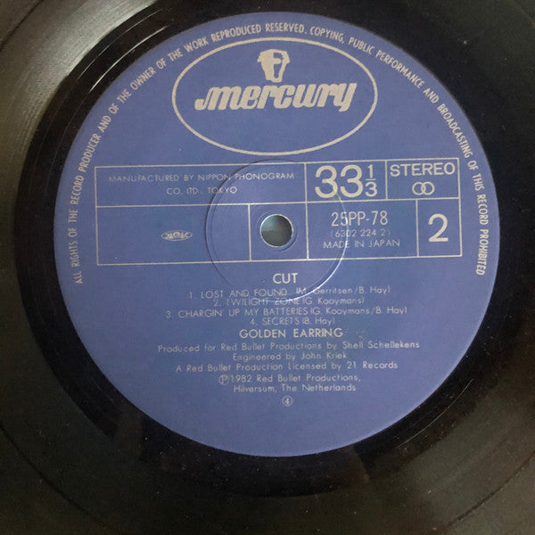 Golden Earring - Cut (Vinyl, LP, Album) Very Good Plus (VG+) / Very Good Plus (VG+)