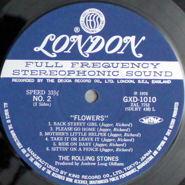 The Rolling Stones - Flowers (Vinyl, LP, Compilation, Reissue, Stereo) Very Good (VG) / Very Good (VG)