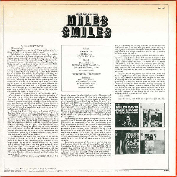 The Miles Davis Quintet - Miles Smiles = マイルス・スマイルズ (Vinyl, LP, Alb...