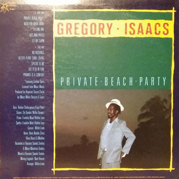 Gregory Isaacs - Private Beach Party (Vinyl, LP, Album) Very Good Plus (VG+) / Very Good Plus (VG+)