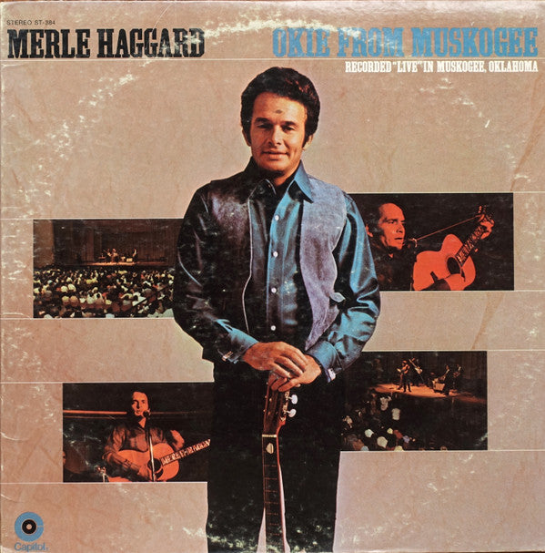 Merle Haggard - Okie From Muskogee (Recorded "Live" In Muskogee, Oklahoma) (Vinyl, LP, Album, Reissue) Good Plus (G+) / Very Good (VG)