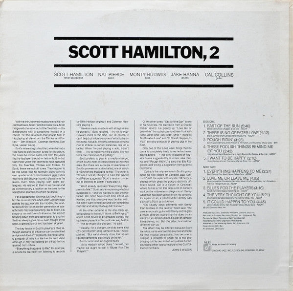 Scott Hamilton - Scott Hamilton, 2 (Vinyl, LP, Album, Reissue) Very Good (VG) / Very Good Plus (VG+)