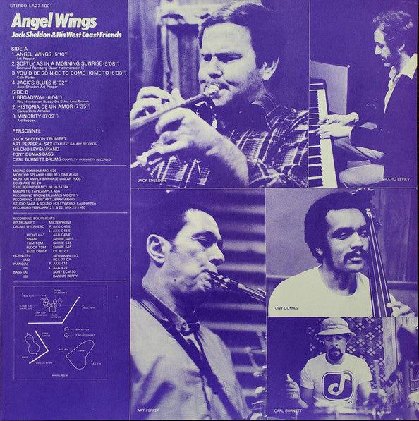 Jack Sheldon & His West Coast Friends - Angel Wings (Vinyl, LP, Album, Stereo) Near Mint (NM or M-) / Very Good Plus (VG+)