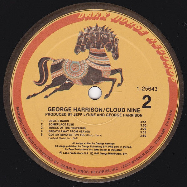 George Harrison - Cloud Nine (Vinyl, LP, Album, Stereo) Very Good Plus (VG+) / Very Good Plus (VG+)