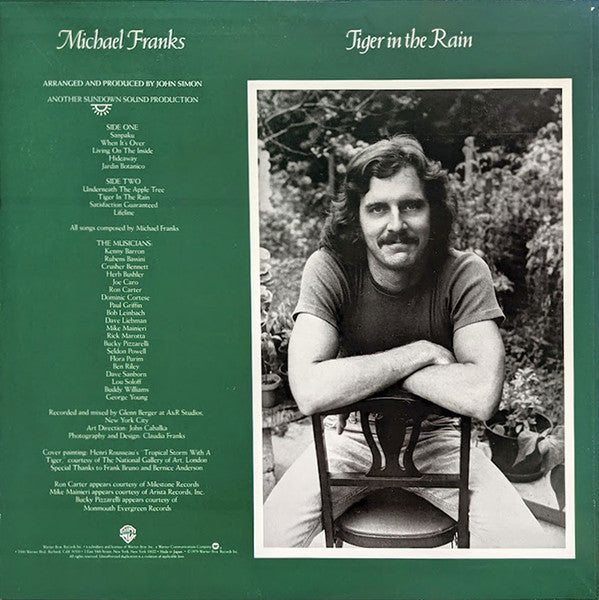 Michael Franks - Tiger In The Rain (Vinyl, LP, Album) Very Good Plus (VG+) / Very Good (VG)