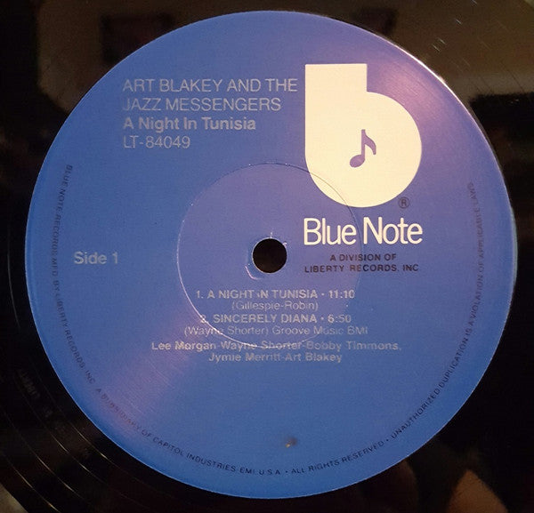 Art Blakey & The Jazz Messengers - A Night In Tunisia (Vinyl, LP, Album, Reissue, Stereo) Very Good Plus (VG+) / Very Good (VG)