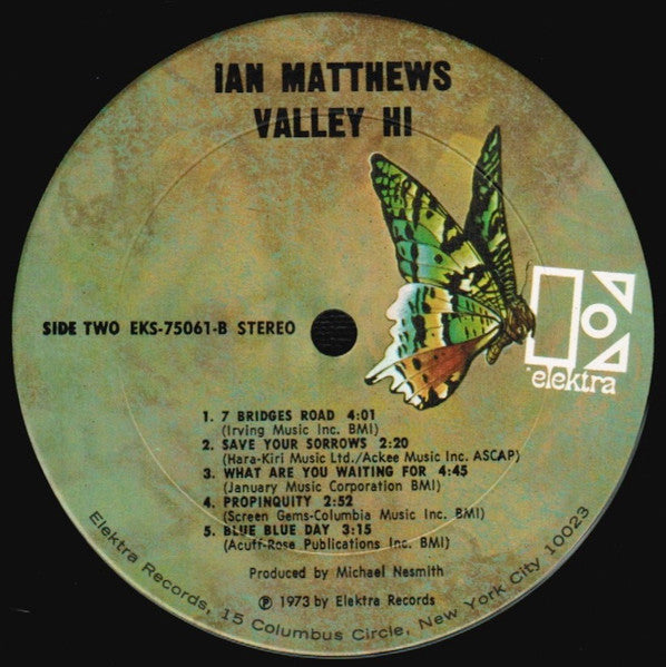 Iain Matthews - Valley Hi (Vinyl, LP, Album, Stereo) Very Good Plus (VG+) / Very Good Plus (VG+)