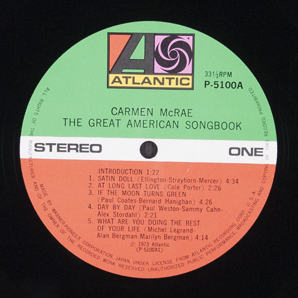 Carmen McRae - The Great American Songbook (Vinyl, LP, Album, Stereo)