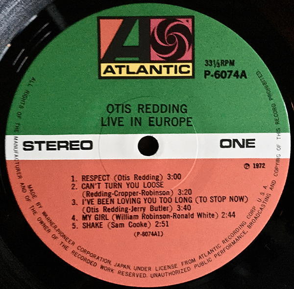 Otis Redding - Otis Redding Live In Europe (Vinyl, LP, Album, Reissue) Very Good Plus (VG+) / Very Good (VG)