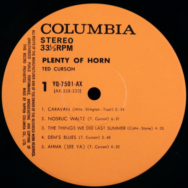 Ted Curson - Plenty Of Horn (Vinyl, LP, Album, Reissue)