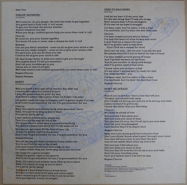 Boston - Don't Look Back (Vinyl, LP, Album, Stereo)