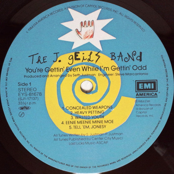 The J. Geils Band - You're Gettin' Even While I'm Gettin' Odd (Vinyl, LP, Album) Very Good Plus (VG+) / Very Good (VG)