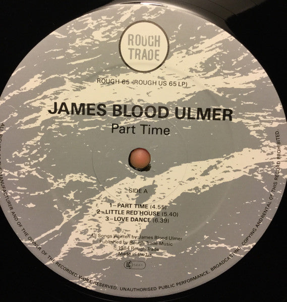 James Blood Ulmer - Part Time (Vinyl, LP, Album) Very Good Plus (VG+) / Very Good Plus (VG+)