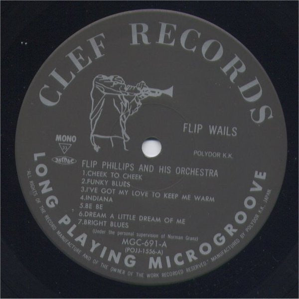 Flip Phillips And His Orchestra - Flip Wails (Vinyl, LP, Album, Reissue, Mono) Near Mint (NM or M-) / Very Good Plus (VG+)