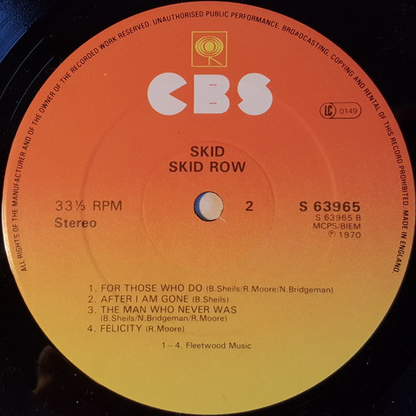 Skid Row (2) - Skid Row (Vinyl, LP, Album, Misprint, Reissue, Stereo)