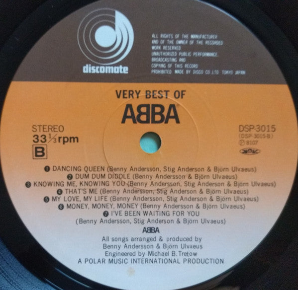 ABBA - Very Best Of ABBA (2xVinyl, LP, Compilation, Stereo) Very Good Plus (VG+) / Very Good Plus (VG+)