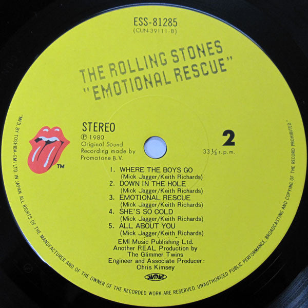 The Rolling Stones - Emotional Rescue (Vinyl, LP, Album) Very Good Plus (VG+) / Very Good Plus (VG+)
