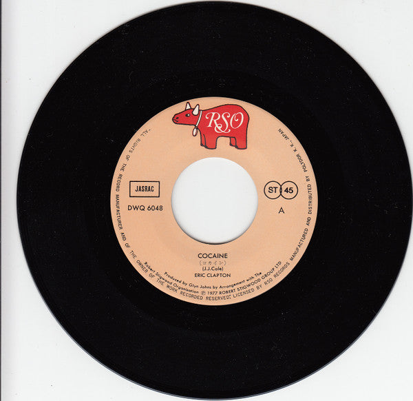 Eric Clapton - Cocaine (Vinyl, 7", 45 RPM, Single) Very Good Plus (VG+) / Very Good (VG)