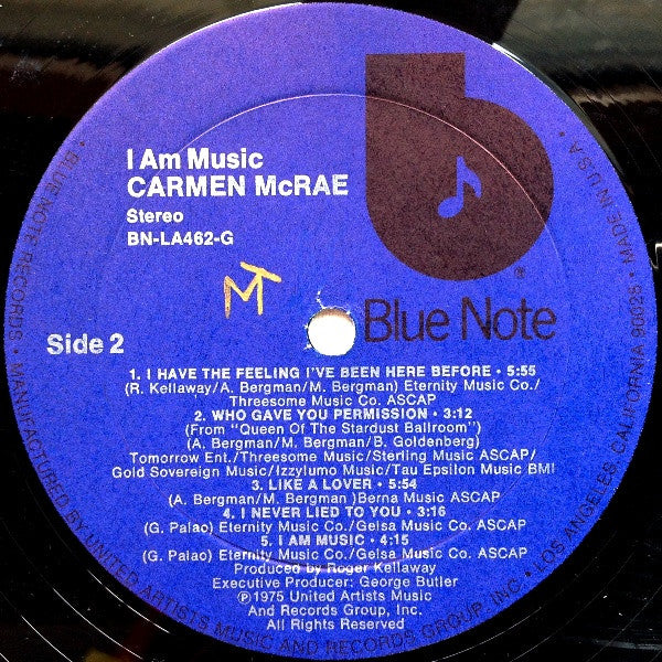 Carmen McRae - I Am Music (Vinyl, Album, LP) Very Good Plus (VG+) / Very Good Plus (VG+)