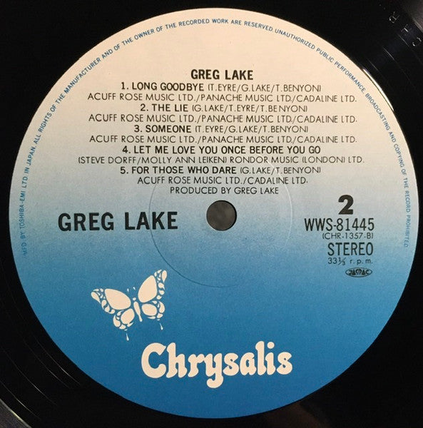 Greg Lake - Greg Lake (Vinyl, LP, Album, Stereo)