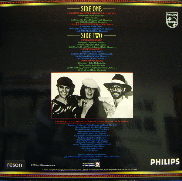 John McLaughlin - Friday Night In San Francisco (Vinyl, LP, Reissue, Stereo) Near Mint (NM or M-) / Near Mint (NM or M-)