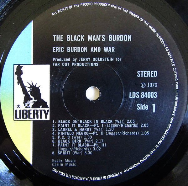 Eric Burdon & War - The Black-Man's Burdon (2xVinyl, LP, Album, Stereo) Good Plus (G+) / Good (G)