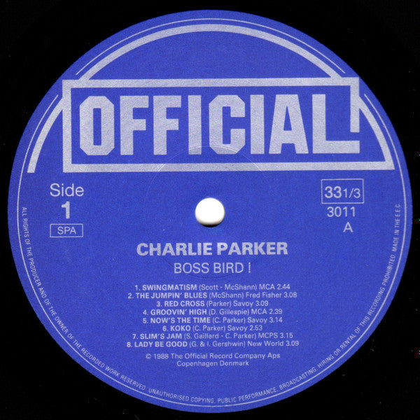 Charlie Parker - Boss Bird! (2xVinyl, LP, Compilation) Very Good (VG) / Very Good (VG)