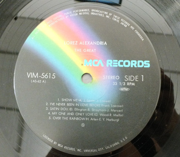 Lorez Alexandria - Alexandria The Great (Vinyl, LP, Album, Reissue, Stereo) Very Good Plus (VG+) / Very Good Plus (VG+)
